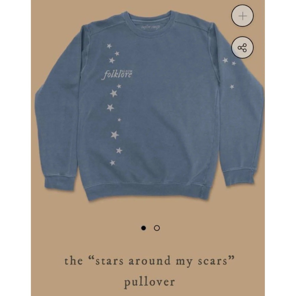 Taylor Swift Folklore Official Stars Around My Scars Cardigan Pullover Sweater